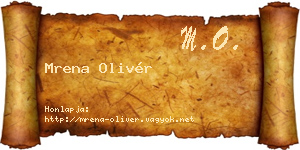 Mrena Olivér névjegykártya
